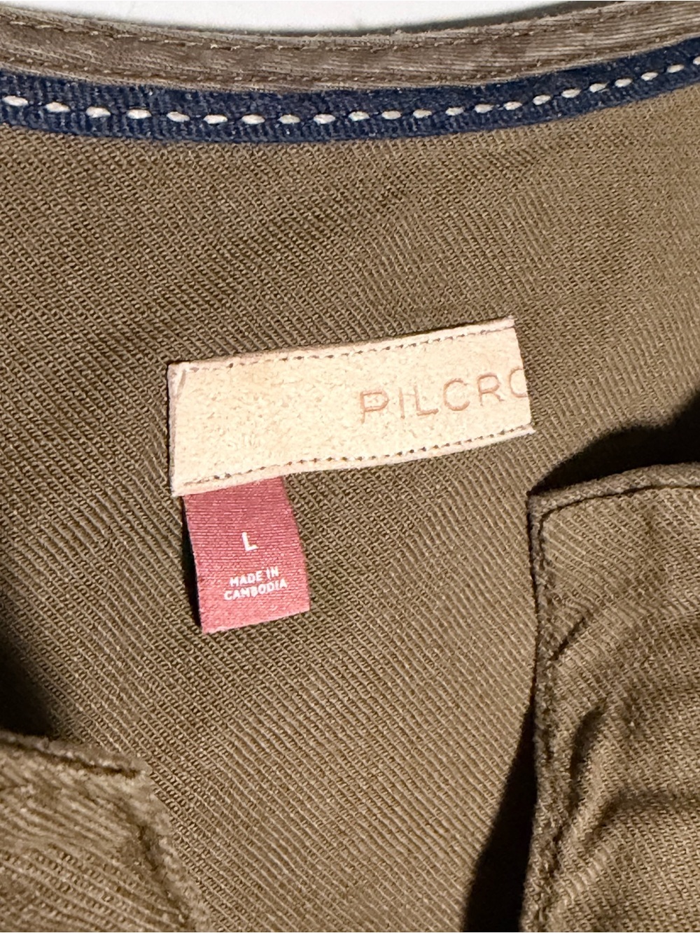 Pilcro Olive Ruffle-Sleeve Button-Front Mini Dress - Picture 2 of 15